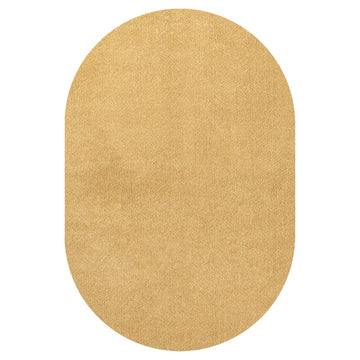 Haze Solid Low-pile Area Rug Mustard